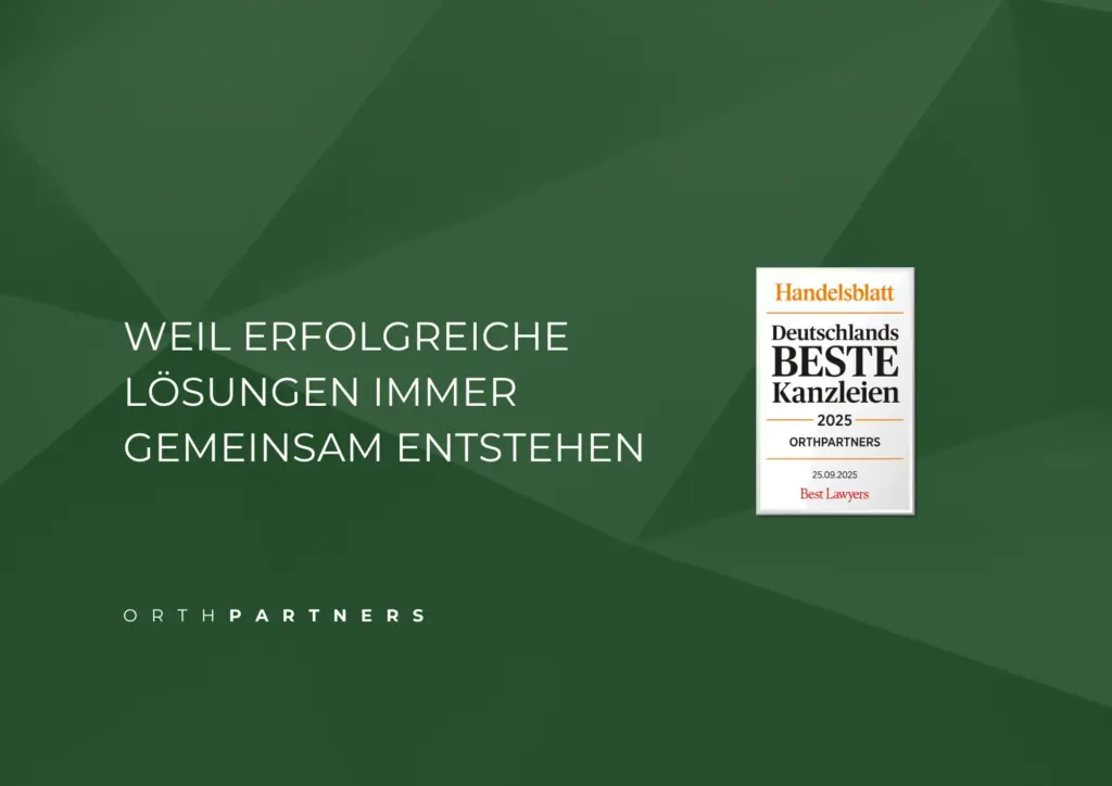 Handelsblatt Best Lawyers ORTHPARTNER